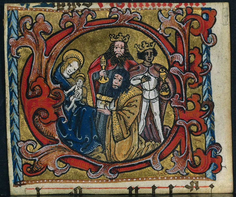 Medieval Georgian illuminated manuscript with the unique Mkhedruli script